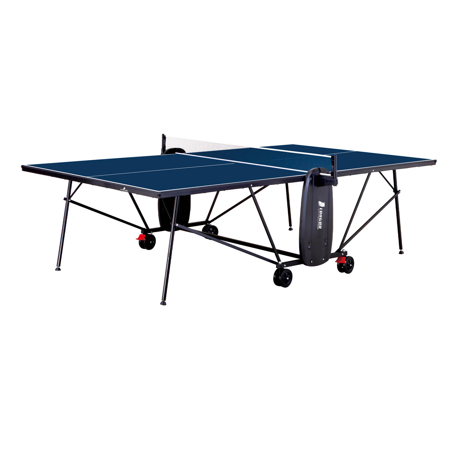 Cougar Tafeltennistafel Deluxe 2800 inklapbaar in blauw Indoor inklapbare tafeltennis tafel met vers