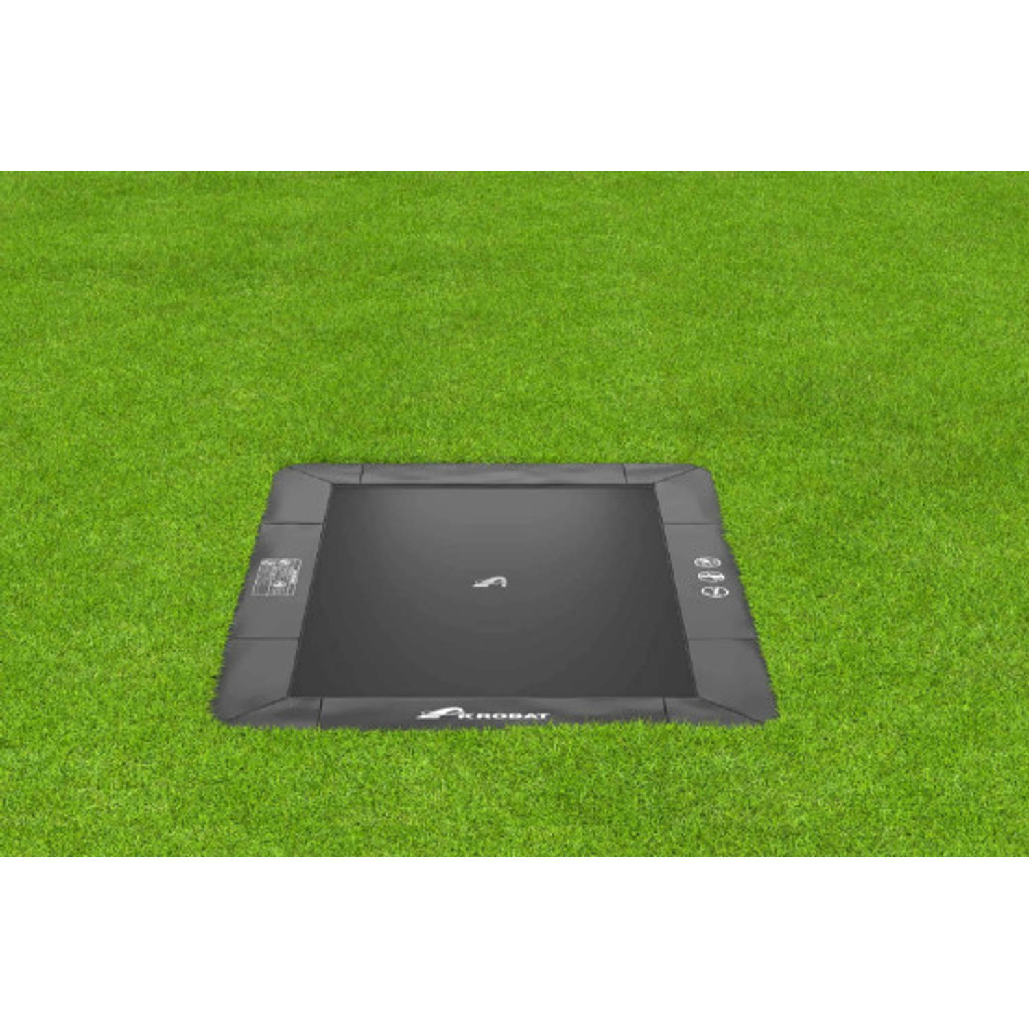 Akrobat Primus Flat to the ground Trampoline 380x250 Antraciet