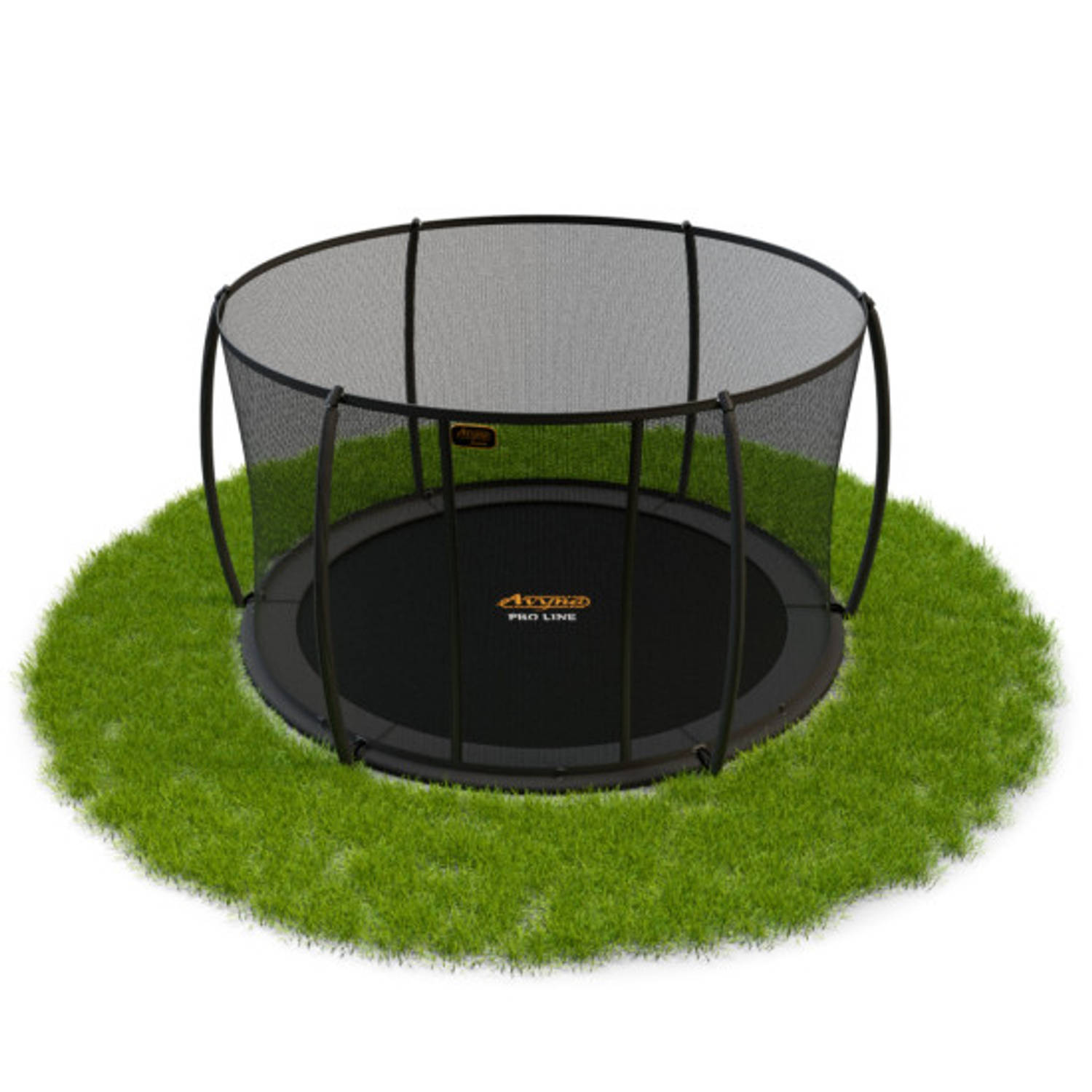 Avyna Pro-Line FlatLevel trampoline 12 Ø365cm + Royal Class Veiligheidsnet – Grijs