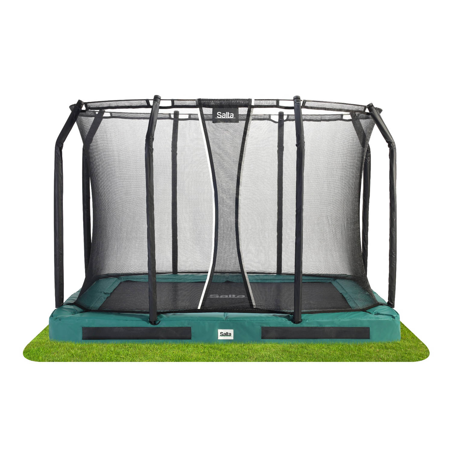Salta Premium Ground Trampoline met Veiligheidsnet 305 x 214 cm Groen