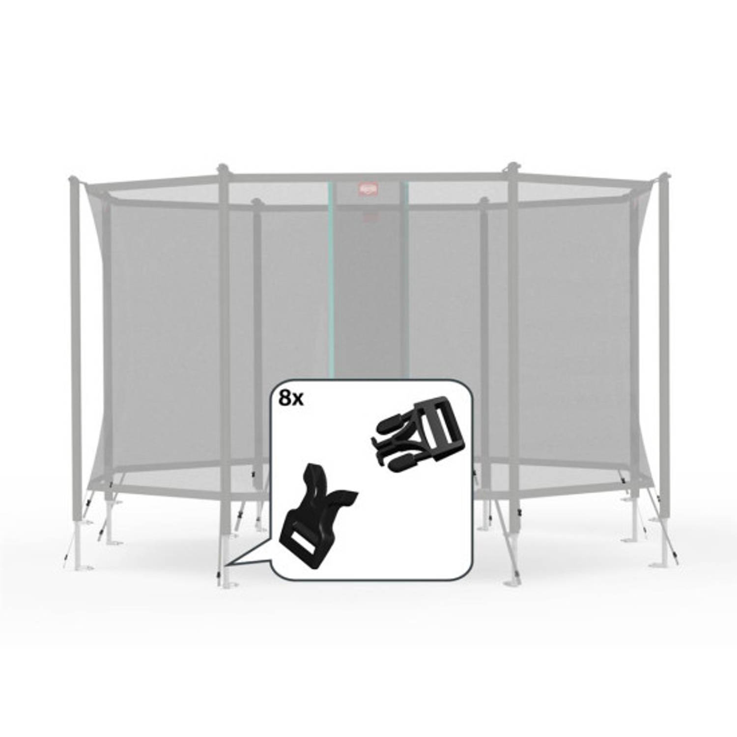 BERG Trampoline Veiligheidsnet Onderdeel - Safety Net Comfort - Klikgespen (8x)