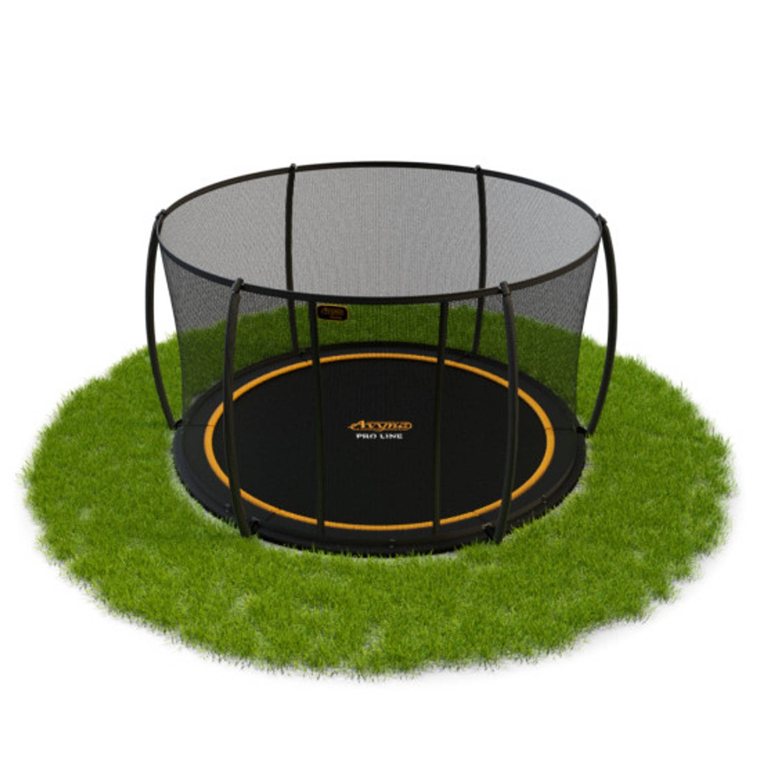 Avyna Pro-Line FlatLevel trampoline 10 Ø305cm + Royal Class Veiligheidsnet – Zwart