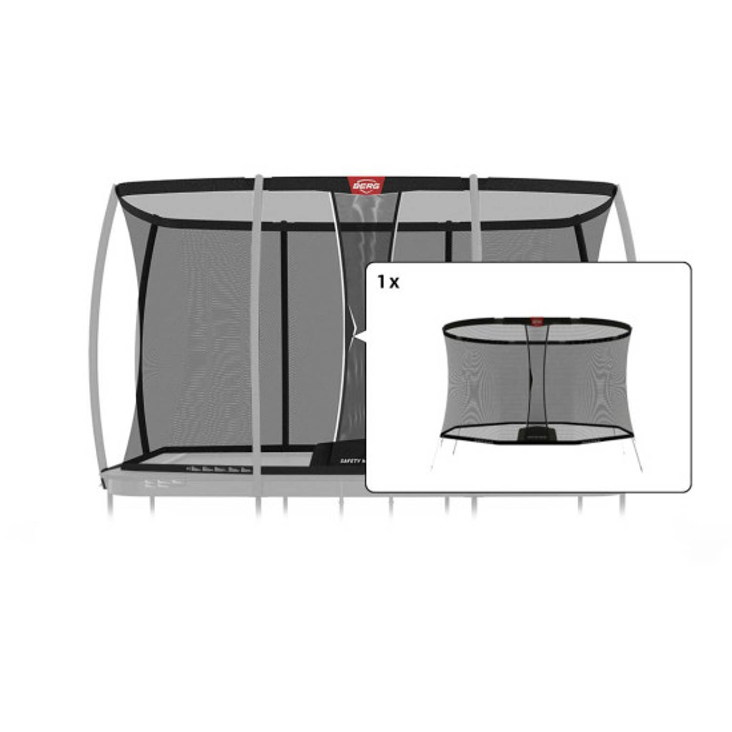 BERG Trampoline Veiligheidsnet Onderdeel - Ultim Safety Net Deluxe XL - Los Net 410 x 250 cm