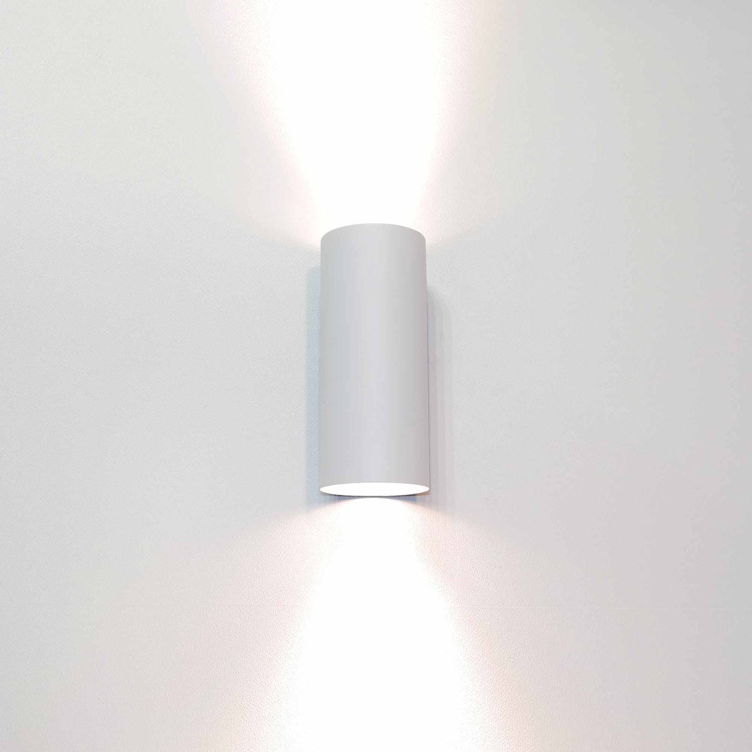 Artdelight Wandlamp Roulo 2 lichts H 15,4 Ø 6,5 cm wit