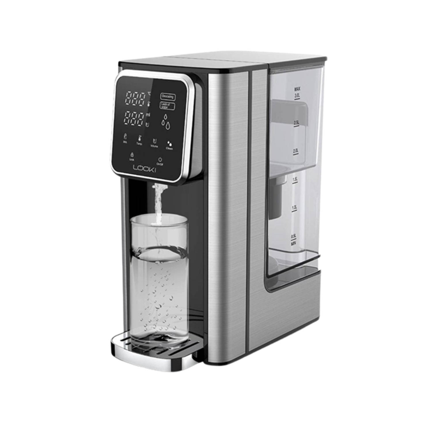 Looki Heetwaterdispenser 3.0L 2600W Melkfunctie Warm waterdispenser Instant Waterkoker Heetwatertap