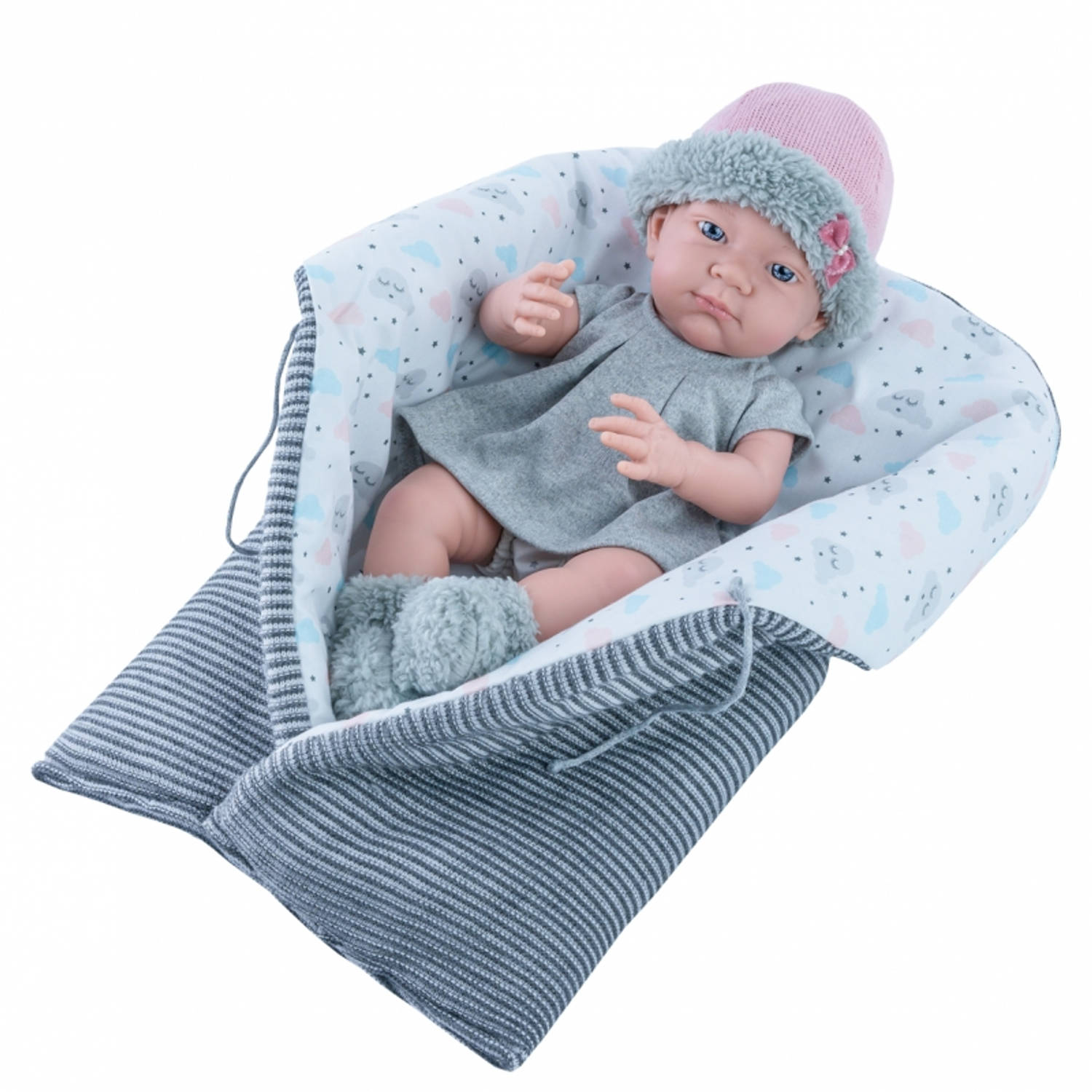 Pikolines babypop meisje in draagdoek (36 cm)