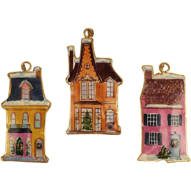 Imbarro decoratieve hangers houses aida set van 3