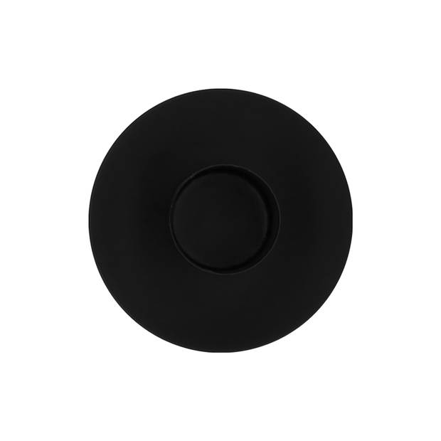 QUVIO Kaarsenstandaard rond -7 x 3 cm - Metaal - Zwart