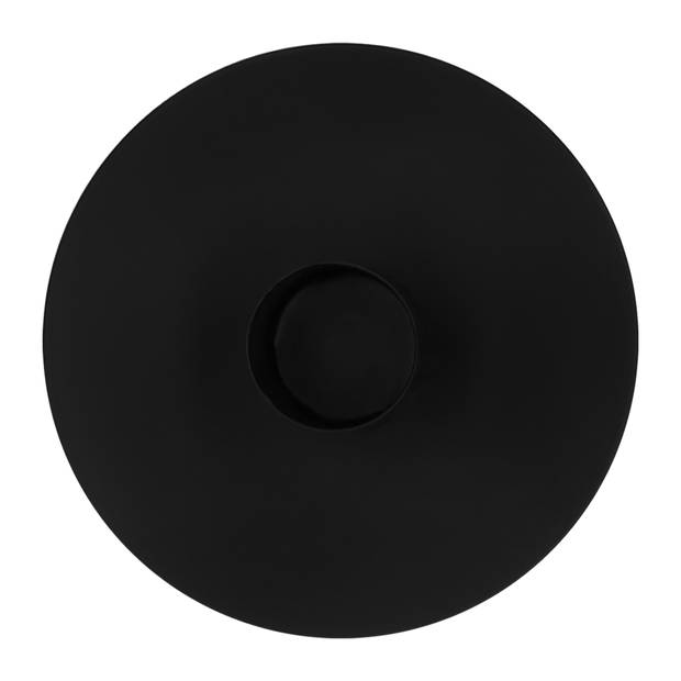 QUVIO Kaarsenstandaard rond -10 x 3 cm - Metaal - Zwart