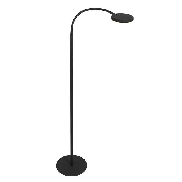 Mexlite Platu vloerlamp zwart kunststof 165 cm hoog