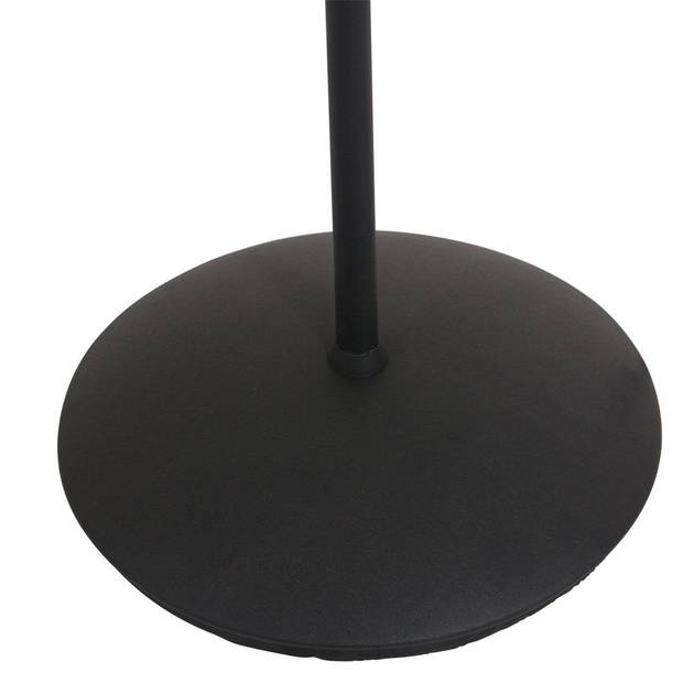 Mexlite Biron vloerlamp zwart kunststof 145 cm hoog