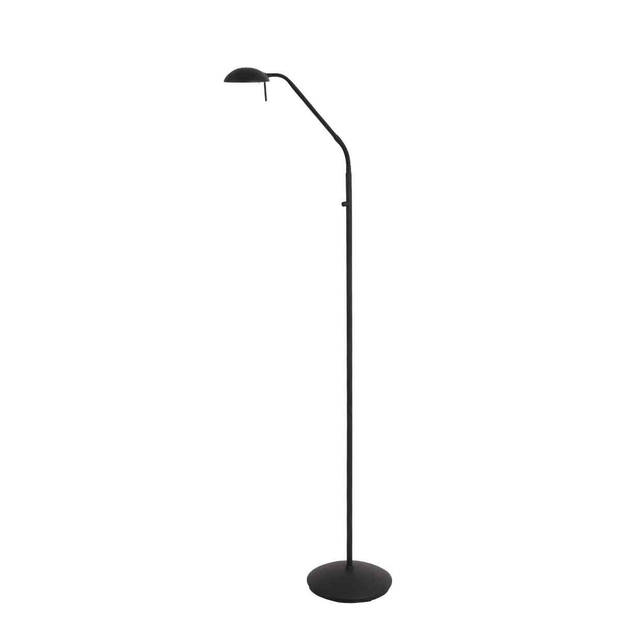 Mexlite Biron vloerlamp zwart kunststof 145 cm hoog