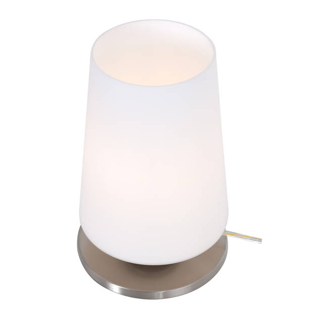 Steinhauer Ancilla tafellamp wit glas 24 cm hoog
