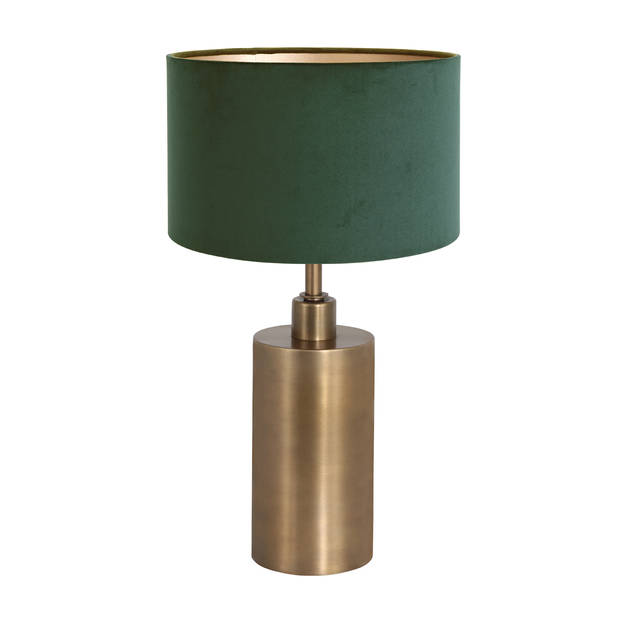 Steinhauer Brass tafellamp groen metaal 47 cm hoog