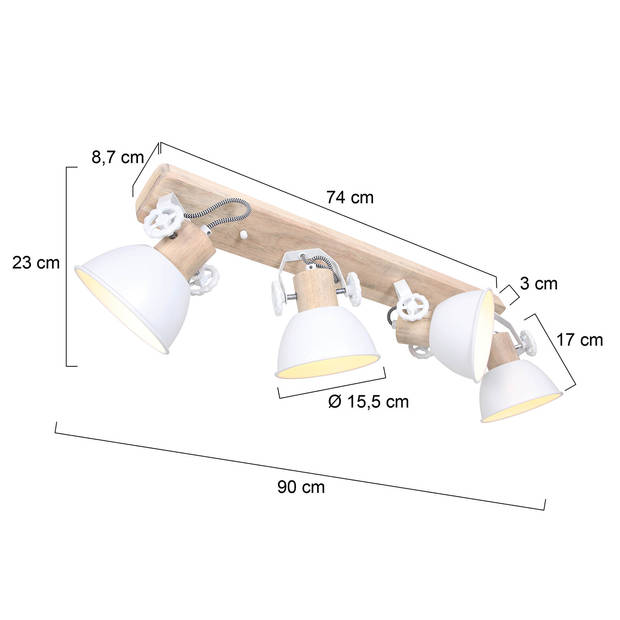 Mexlite Gearwood Opbouwspot Wit