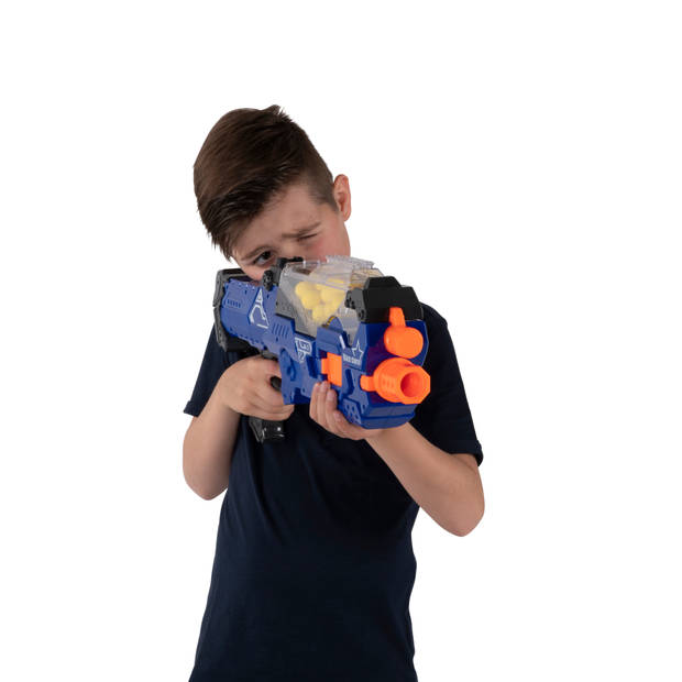 Eddy Toys Speelgoed Pistool - incl. 21 Foam Ballen - Foam Gun - Lichtgewicht - Blauw