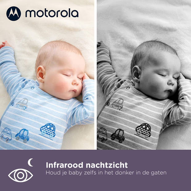 Motorola Babyfoon met Camera VM65X Connect - Baby Monitor met Flexibele Wieg Houder - Baby Camera