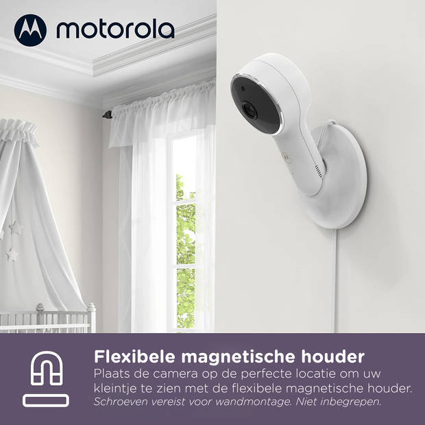 Motorola Babyfoon met Camera VM65X Connect - Baby Monitor met Flexibele Wieg Houder - Baby Camera