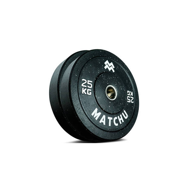 Matchu Sports Hi-temp bumper plate 25 kg - 2 stuks - Zwart - Rubber