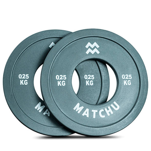 Matchu Sports Fractional plate 0.25 kg - 2 stuks - Zwart - Ø 50mm - Rubber