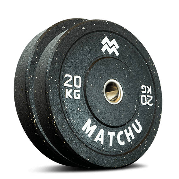 Matchu Sports Hi-temp bumper plate 20 kg - 2 stuks - Zwart - Rubber