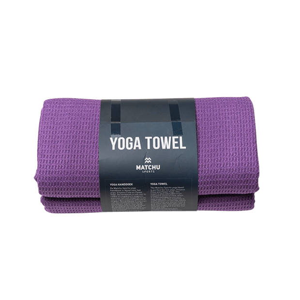 Matchu Sports Yoga handdoek Royal purple - Royal purple - 183 cm - 61 cm - 1 cm - 80% polyester en 20% polyamide