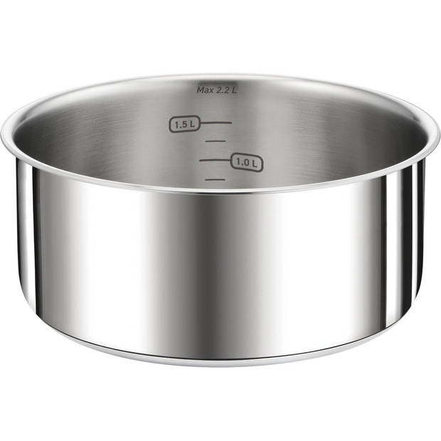 Tefal Ingenio L8982904 steelpan - 18 cm - roestvrijstaal - zonder handgreep