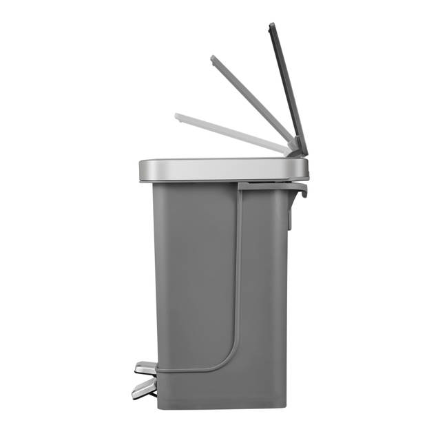 EKO - Hana Duo Recycling pedaalemmer 10+10 liter, EKO - Stainless steel Plastic - wit, grijs