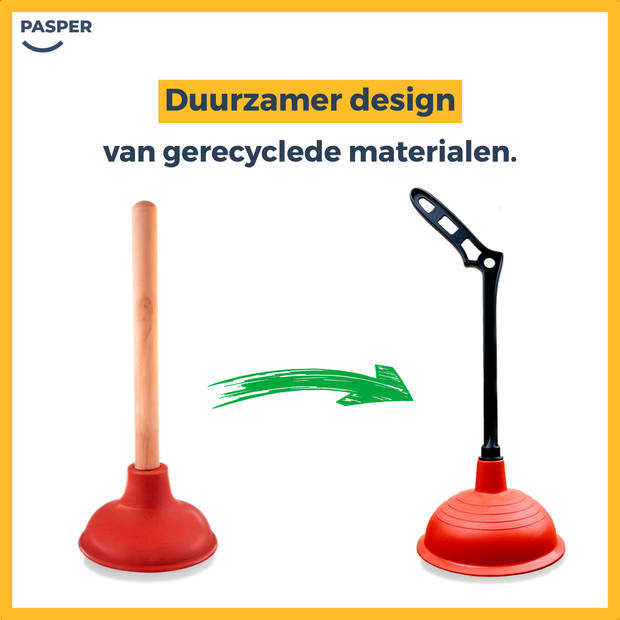 Pasper ontstopper - Ø11 cm - gootsteenontstopper - plopper - ontstopper gootsteen en afvoer wasmachine en vaatwasser - g