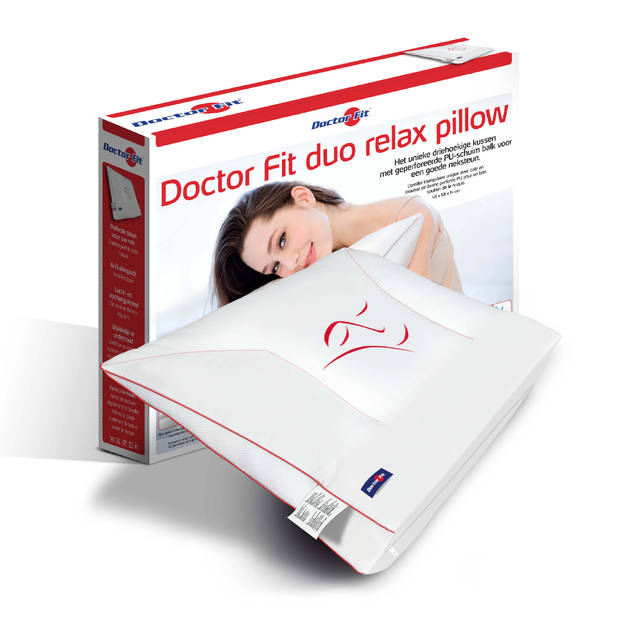 Dr.Fit - Red Duo Relax Pillow Neck: PU w/ Latex