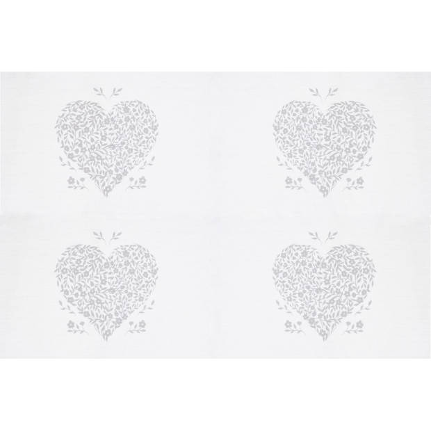 Zydante Swisstech® - Dekbedovertrekset - The Cotton Collection - White Hearts - 200x200/220 + 2*60x70 cm