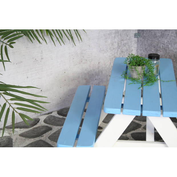SenS-Line - Kinder picknicktafel Mickey - 90 cm - Blauw/ Wit