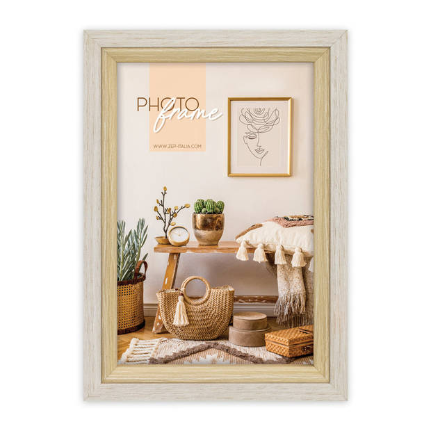 ZEP - Houten Fotolijst Zara C in bruin / creme voor foto 20x25 cm - VZ681C