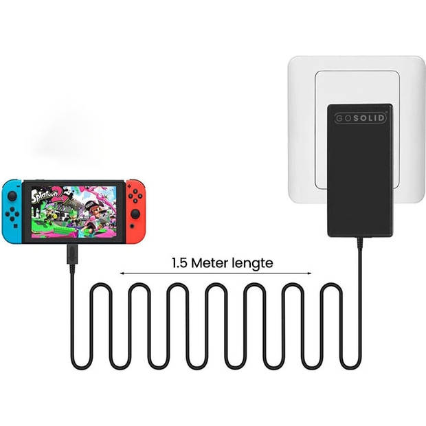 GO SOLID! Nintendo Switch Oplader - voor Nintendo Switch Controller & Dock