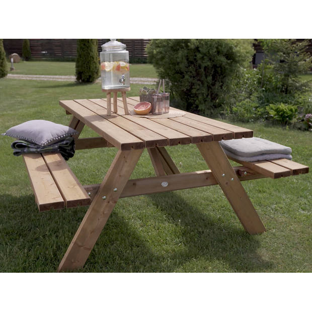 AXI Julie Picknicktafel van hout in Bruin voor max 6 personen Picknick tuin set voor volwassenen in klassiek design