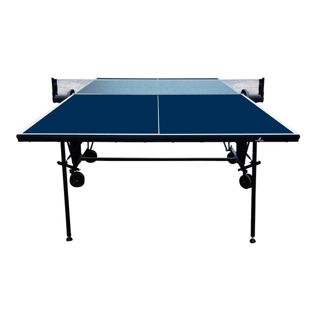 Cougar Tafeltennistafel Deluxe 2800 inklapbaar in blauw Indoor inklapbare tafeltennis tafel met verstelbare poten &