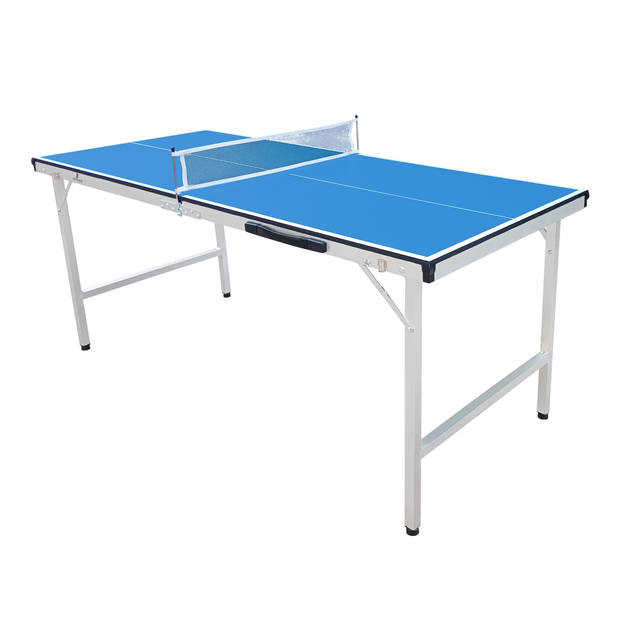 Cougar Tafeltennistafel Mini 1500 inklapbaar in blauw Indoor inklapbare & draagbare tafeltennis tafel