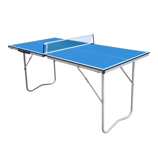 Cougar Tafeltennistafel Mini 1500 Basic inklapbaar in blauw Indoor inklapbare & draagbare tafeltennis tafel