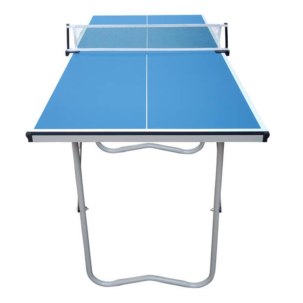 Cougar Tafeltennistafel Mini 1500 Basic inklapbaar in blauw Indoor inklapbare & draagbare tafeltennis tafel