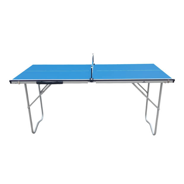 Cougar Tafeltennistafel Mini 1500 Basic inklapbaar in blauw Indoor inklapbare & draagbare tafeltennis tafel