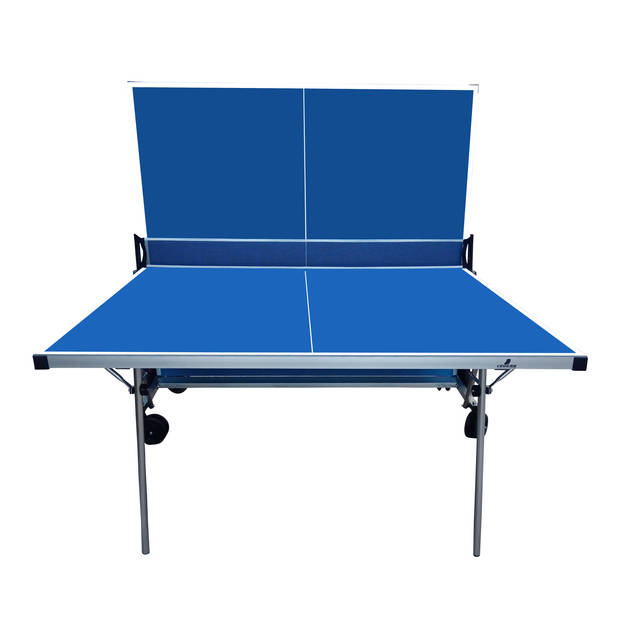 Cougar Tafeltennistafel Deluxe 2800 inklapbaar in blauw Indoor & Outdoor inklapbare tafeltennis tafel met verstelbare