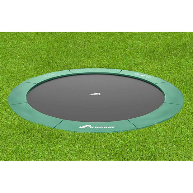 Akrobat Orbit Flat To The Ground Trampoline - 305 cm - Groen