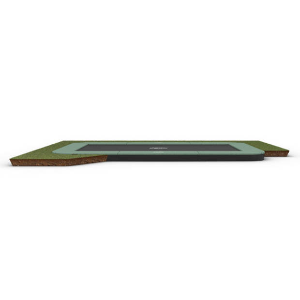 BERG Trampoline Ultim Champion ECO - FlatGround - 410 x 250 cm - Groen - Airflow PRO Springmat - Twinspring