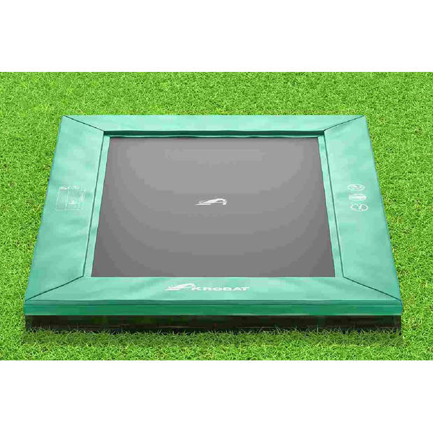 Akrobat Trampoline Primus Inground - 335 x 244 cm - Rechthoek - Groen