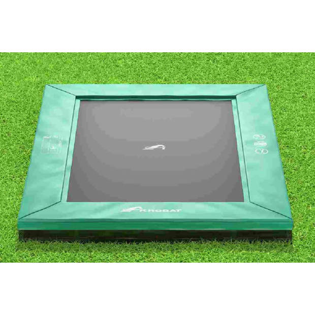 Akrobat Trampoline Primus Inground - 335 x 244 cm - Rechthoek - Groen