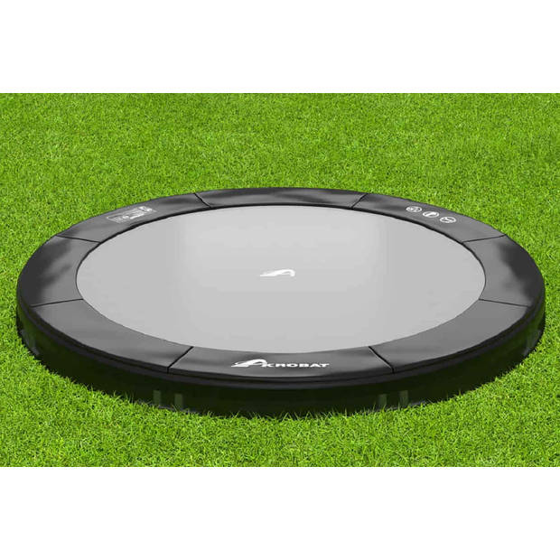 Akrobat Trampoline Primus Inground - 365 cm - Rond - Zwart