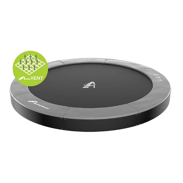 Akrobat Primus Flat To The Ground Trampoline - 305 cm - Antraciet