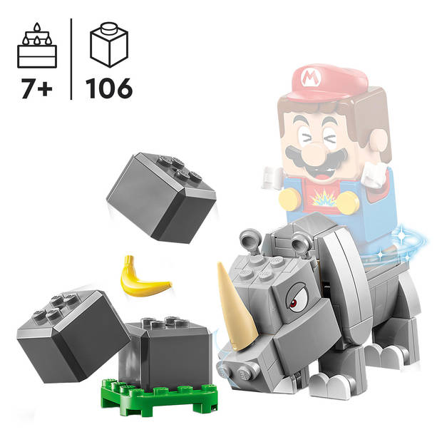 71420 LEGO Super Mario Uitbreidingsset: Rambi de Neushoorn