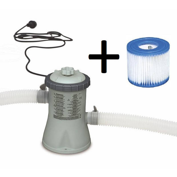 Intex Filterpomp ø38mm aansluiting voor Zwembad - 244 / 305 cm - 1250 L/uur - 12v