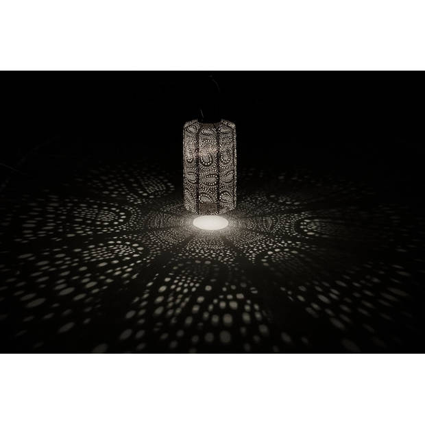 Lumiz Solar tuinverlichting Mandela Cylinder - 18 cm - Licht Taupe